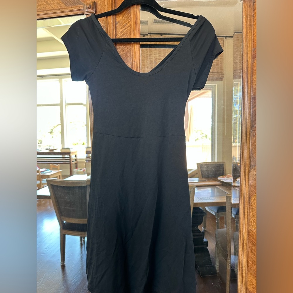 Pact Black Fit & Flare Mini Dress